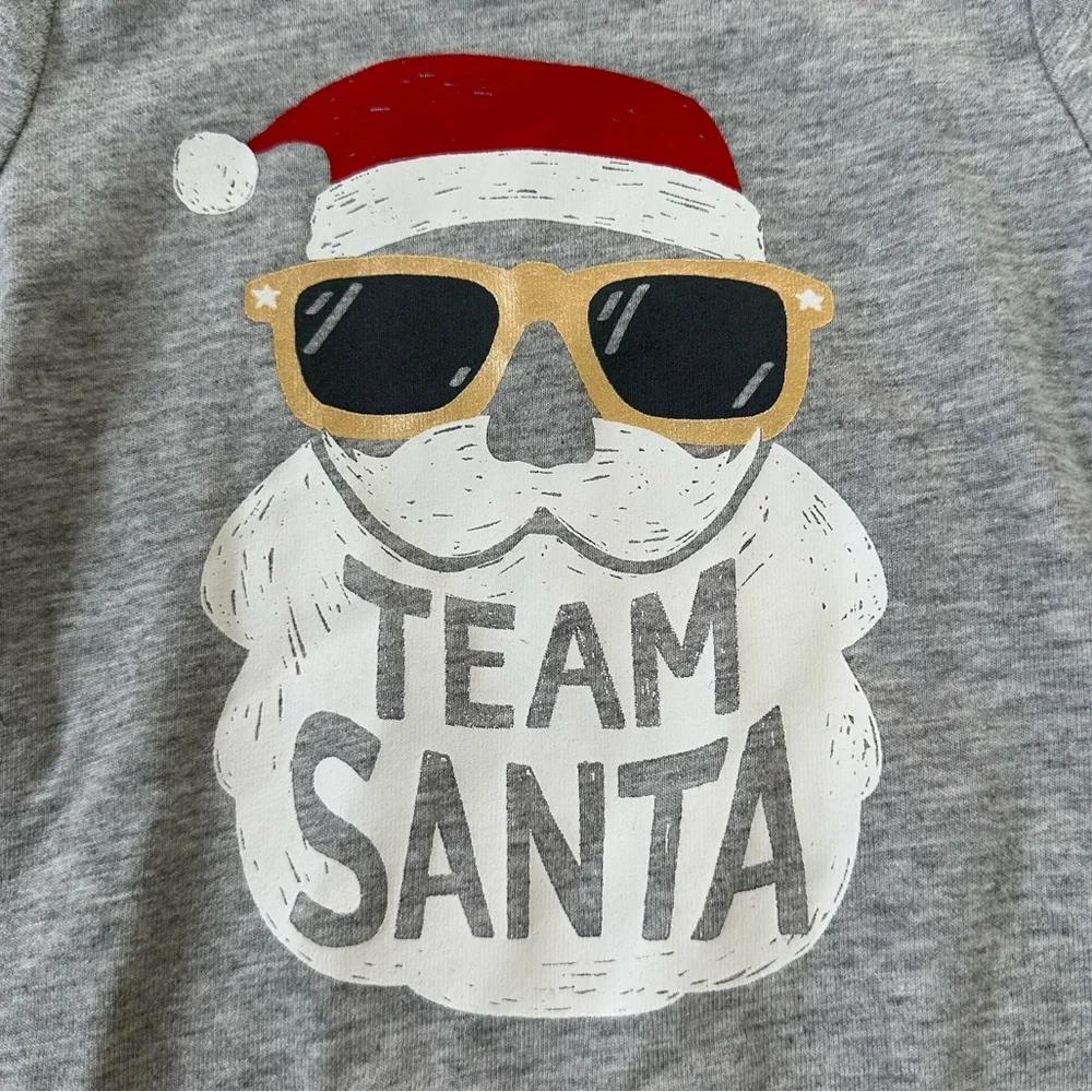 NWT Carter’s Gray Team Santa Kids Onesie Sz 3 Months